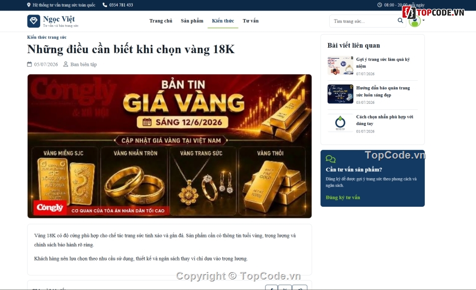 tư vấn,web tư vấn,web trang sức